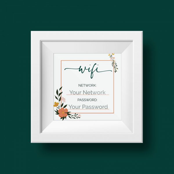 Floral Design Wifi Sign