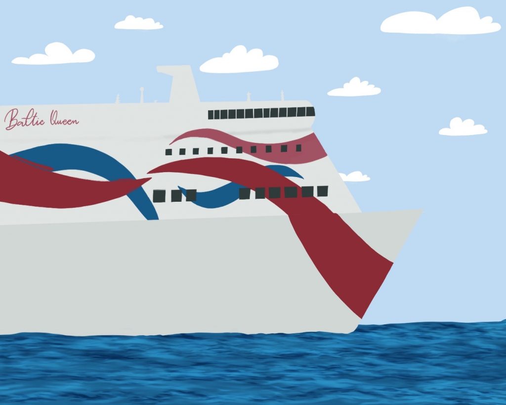 Illustration of Baltic Queen ferry